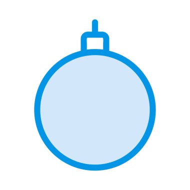 Noel dekoratif topu düz stil ikonu, vektör çizim  