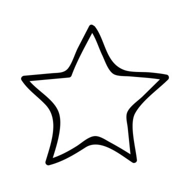 Yeni yıl yıldız dekorasyon düz stil ikonu, vektör çizim  