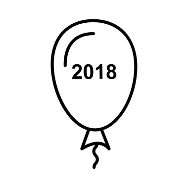 Parti Balon düz stil ikonu, vektör çizim 