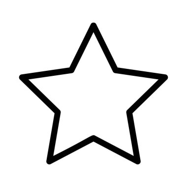 Yeni yıl yıldız dekorasyon düz stil ikonu, vektör çizim  