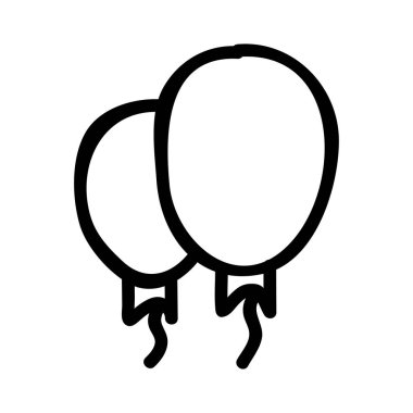 Parti balonları düz stil ikonu, vektör çizim 