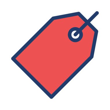 etiketi düz stil simgesi alışveriş, illüstrasyon vektör 