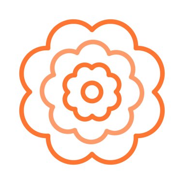 güzel çiçek düz stil ikonu, vektör çizim 