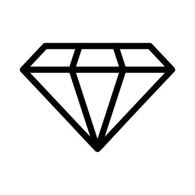 elmas düz stil ikonu, vektör çizim 