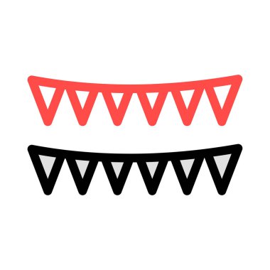 Karnaval kiraz kuşu süslemeleri düz stil ikonu, vektör çizim  