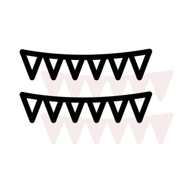 Karnaval kiraz kuşu süslemeleri düz stil ikonu, vektör çizim  