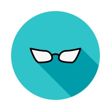 Yeni yıl karnaval maskesi düz stil ikonu, vektör çizim 