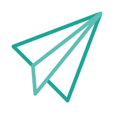 Kağıt Uçak düz stil ikonu, vektör çizim 