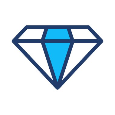 elmas düz stil ikonu, vektör çizim 