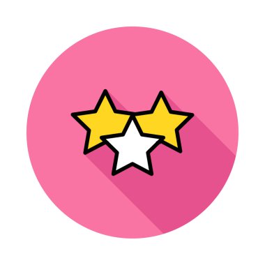 Dekoratif Noel yıldız düz stil ikonu, vektör çizim 