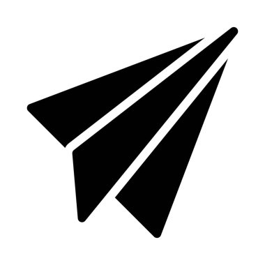 Kağıt Uçak düz stil ikonu, vektör çizim 