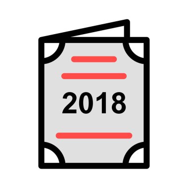 davet düz stil ikonu, vektör çizim 