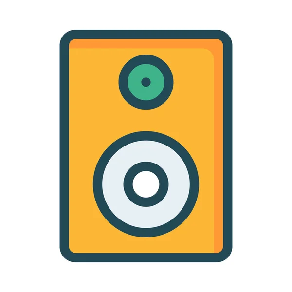 Altavoz Icono Estilo Plano Ilustración Vectorial — Vector de stock