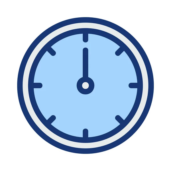 Ícone Estilo Plano Relógio Ilustração Vetorial —  Vetores de Stock