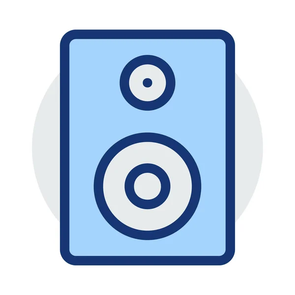 Altavoz Icono Estilo Plano Ilustración Vectorial — Vector de stock