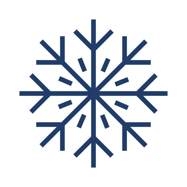 Χριστουγεννιάτικη Διακοσμητική Νιφάδα Χιονιού Επίπεδη Στυλ Εικονίδιο Εικονογράφηση Διάνυσμα — Διανυσματικό Αρχείο