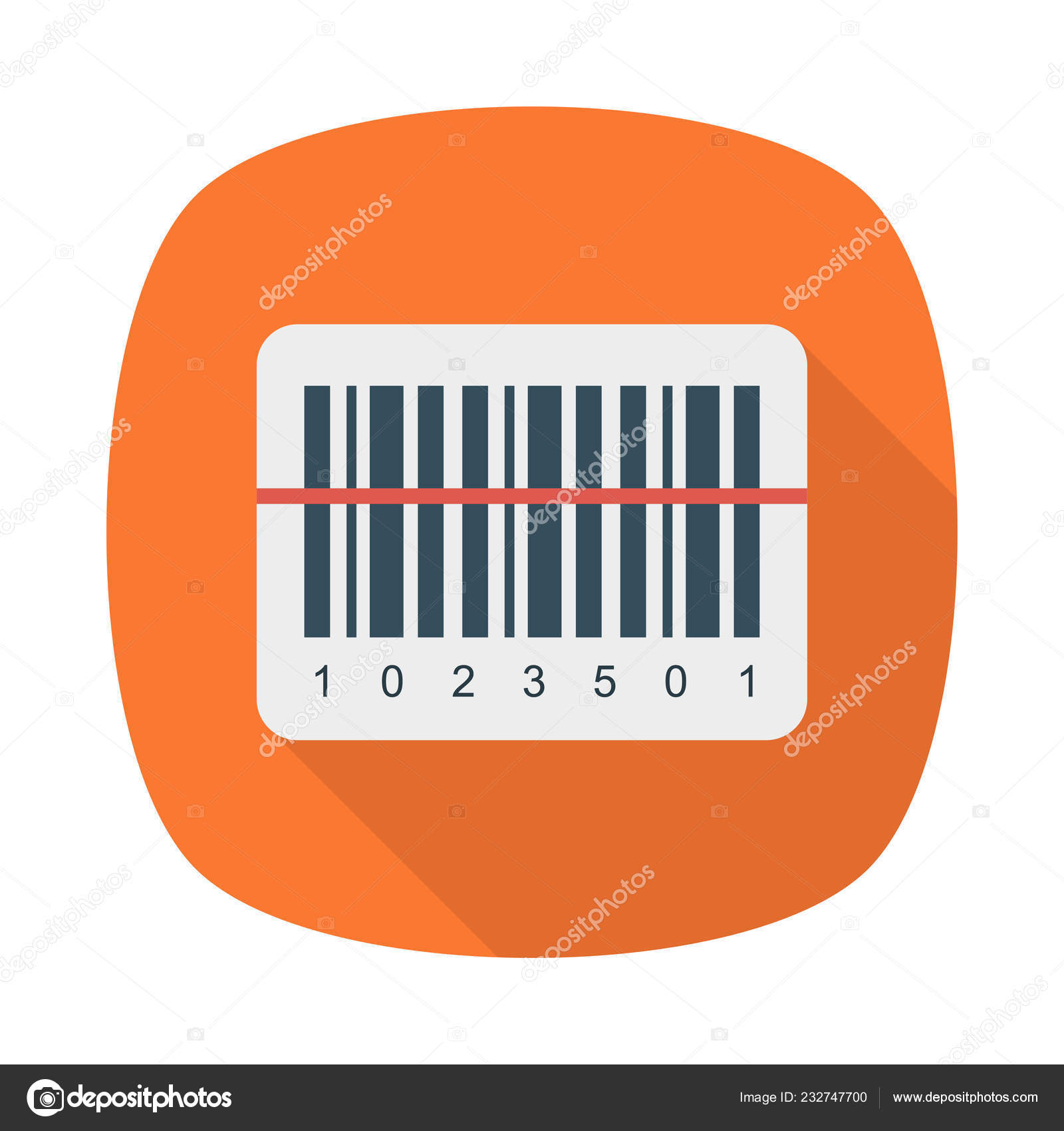 Bar Code Scanner Label Vector Illustration Stock Vector by ©dinosoftlabs 232747700