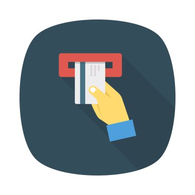 ATM banka vektör çizim çekilme 