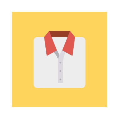 erkek gömlek düz stil ikonu, vektör çizim 