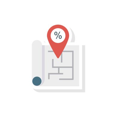 konumu PIN mimar vektör çizim 