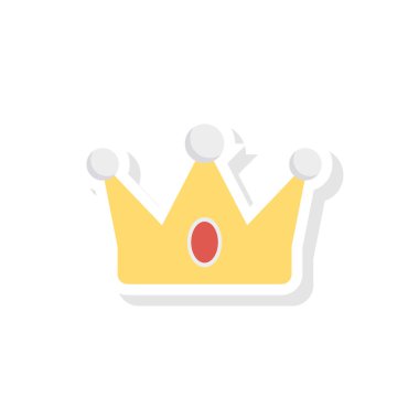 Kraliçe tacı düz stil ikonu, vektör çizim 