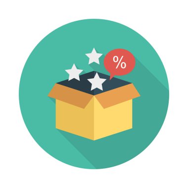 kutu indirim teklif etmek vektör çizim 