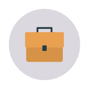 Evrak Çantası'nı düz stil ikonu, vektör çizim