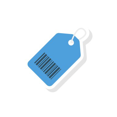 etiketi düz stil simgesi alışveriş, illüstrasyon vektör