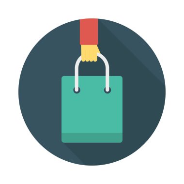 E ticaret düz stil ikonu, vektör çizim