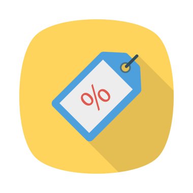 etiketi düz stil simgesi alışveriş, illüstrasyon vektör