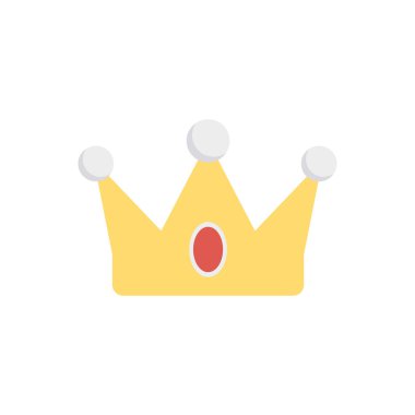 Kraliçe tacı düz stil ikonu, vektör çizim 