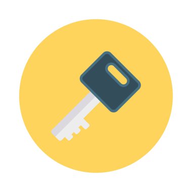 anahtar düz stil ikonu, vektör çizim