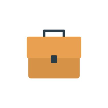 Evrak Çantası'nı düz stil ikonu, vektör çizim