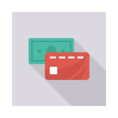 banknot düz stil ikonu, vektör çizim kartı