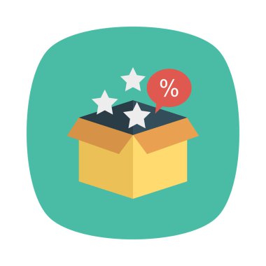 kutu indirim teklif etmek vektör çizim 