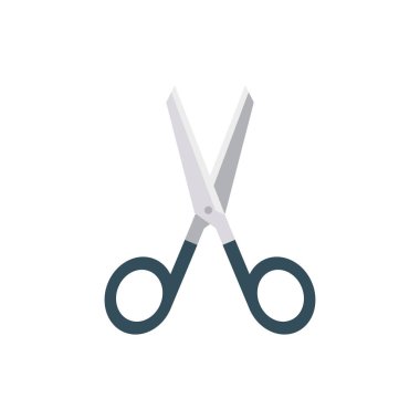 makas düz stil ikonu, vektör çizim