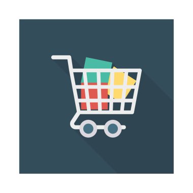 alışveriş sepeti arabası vektör çizim 