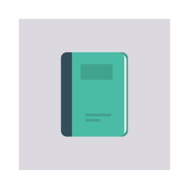 kitap düz stil ikonu, vektör çizim, eğitim kavramı 