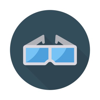 moda gözlük düz stil ikonu, vektör çizim