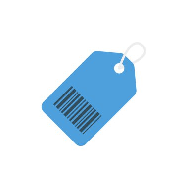 etiketi düz stil simgesi alışveriş, illüstrasyon vektör