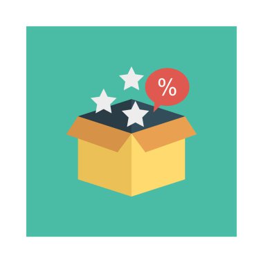 kutu indirim teklif etmek vektör çizim 