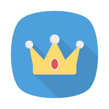 Kraliçe tacı düz stil ikonu, vektör çizim 