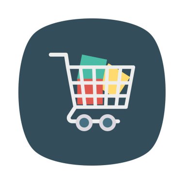 alışveriş sepeti arabası vektör çizim 