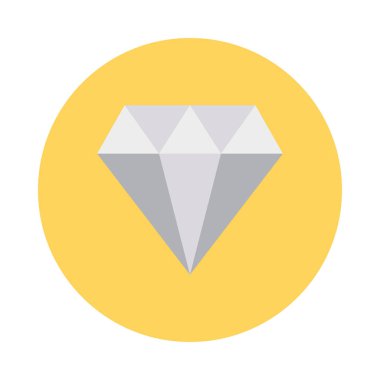 elmas düz stil ikonu, vektör çizim 