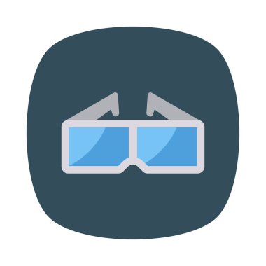 moda gözlük düz stil ikonu, vektör çizim