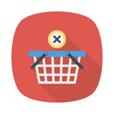 sepet arabası iptal vektör çizim 