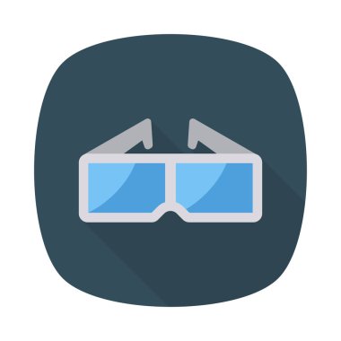 moda gözlük düz stil ikonu, vektör çizim