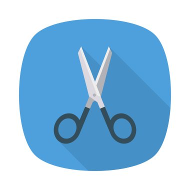 makas düz stil ikonu, vektör çizim