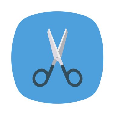 makas düz stil ikonu, vektör çizim