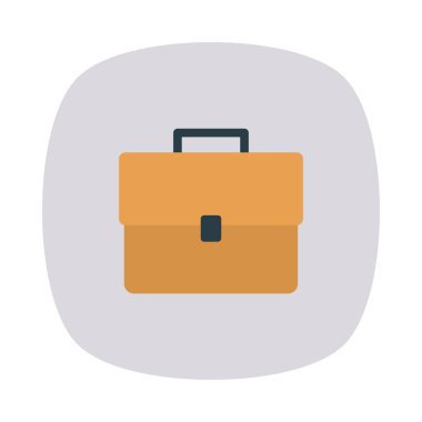 Evrak Çantası'nı düz stil ikonu, vektör çizim